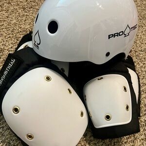 White/Black Skating Protective Gear Set